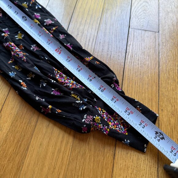 Boden Size 8 NEW Black Star & Floral Long Sleeve Fixed Wrap Jersey Midi Dress - Picture 10 of 16